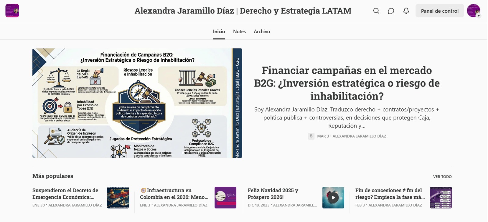 Substack Alexandra Jaramillo